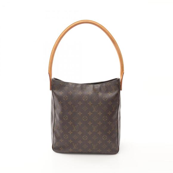 LOUIS VUITTON Authentic Brown Monogram Leather Looping GM Shoulder Bag